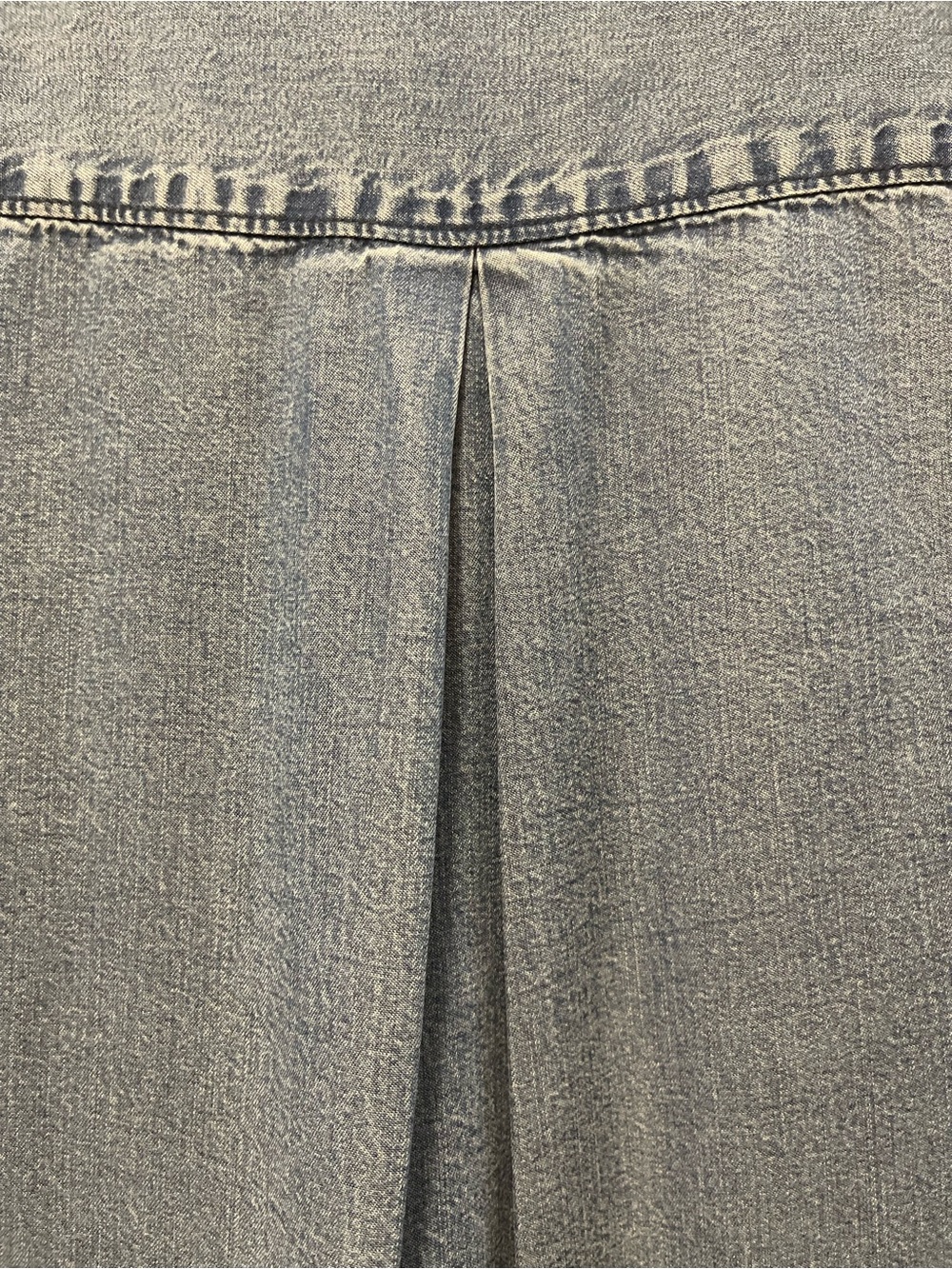 GAP Denim Lace-Up Long Sleeve Top - Blue - Picture 7 of 9